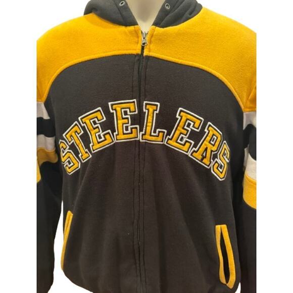 NFL Pittsburgh Steelers Hooded Jacket - Size Medium - Picture 2 of 9